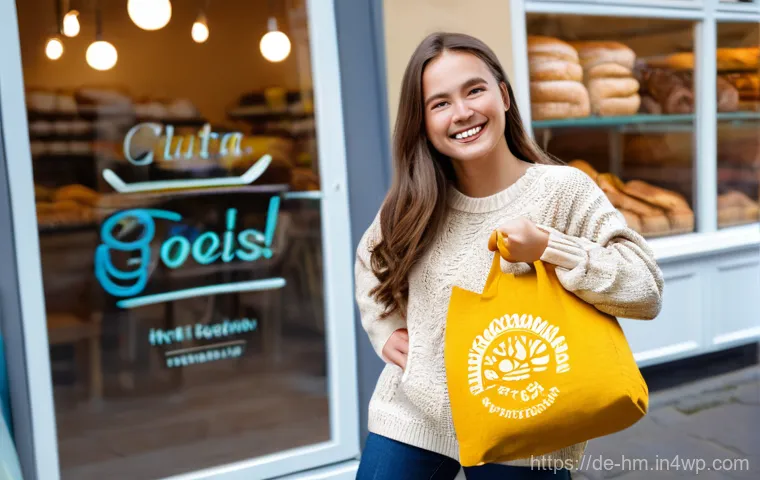 음식물 쓰레기 감소 운동의 성공 사례 - **Prompt:** A young, smiling woman with long brown hair, wearing a cozy knit sweater, is joyfully ho...